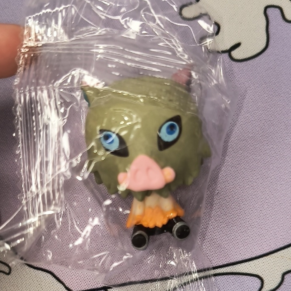 Anime Character Keychain with Blue Eyes Demon Slayer